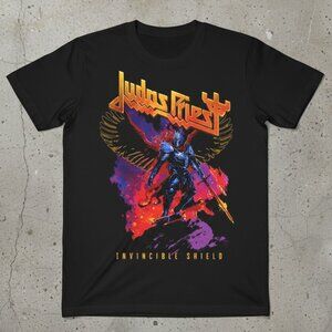 Vintage Style Judas Priest Invincible Shield Graphic T-Shirt – Heavy Metal Band
